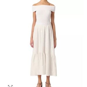 NWT Maje white sequined maxi skirt